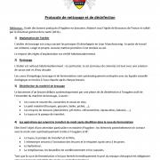 Protocole de nettoyage et de désinfection